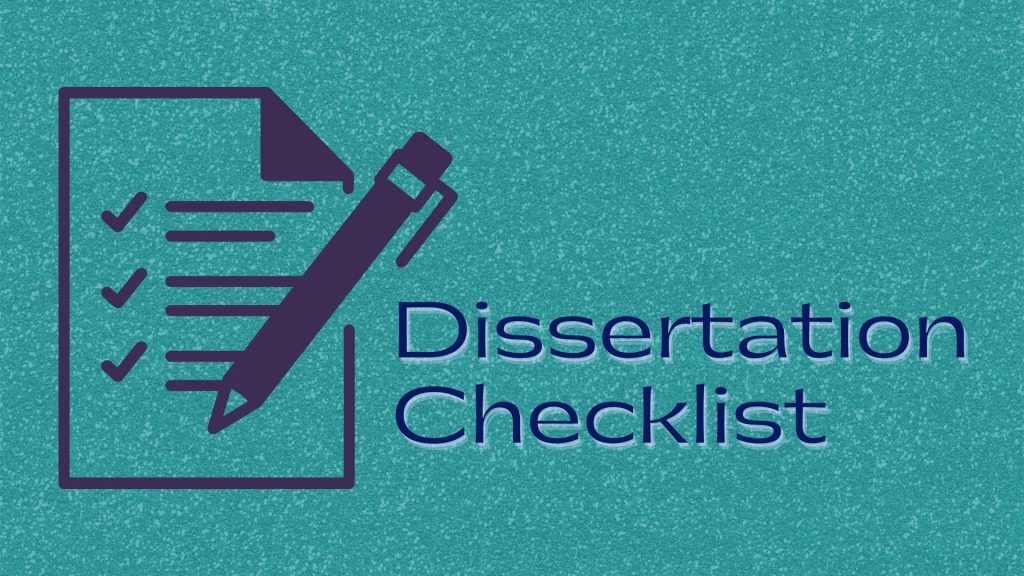 dissertation checklist uk