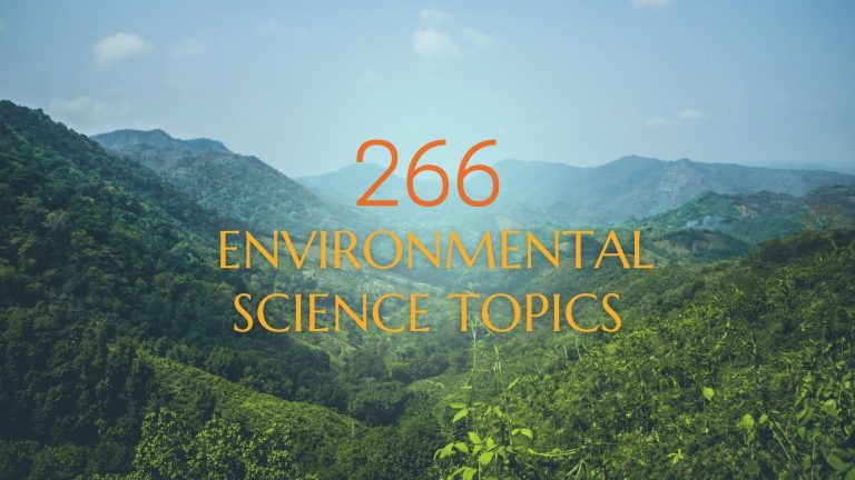 most recent environmental science thesis topics
