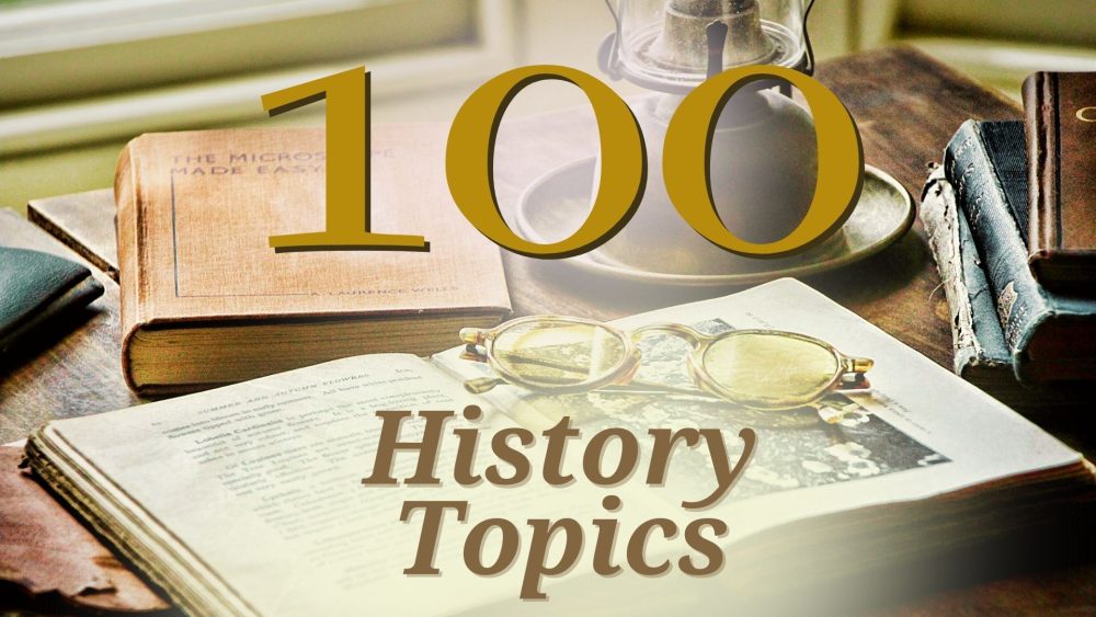 List of 100 U.S. and World History Topics Available for Free